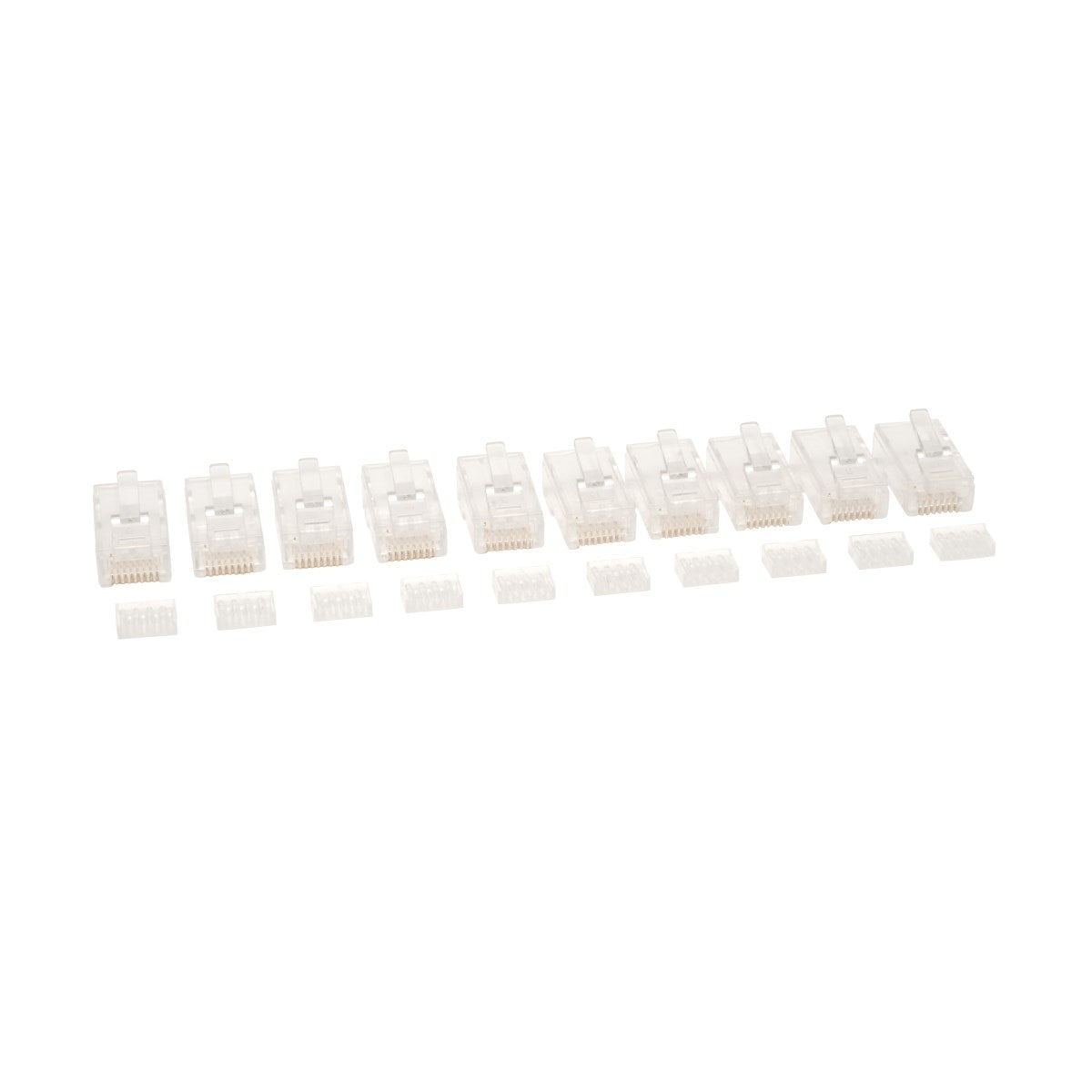 Cat6 Clavija De Conector Rj45 Modular Conductor Solido 100 Pzs