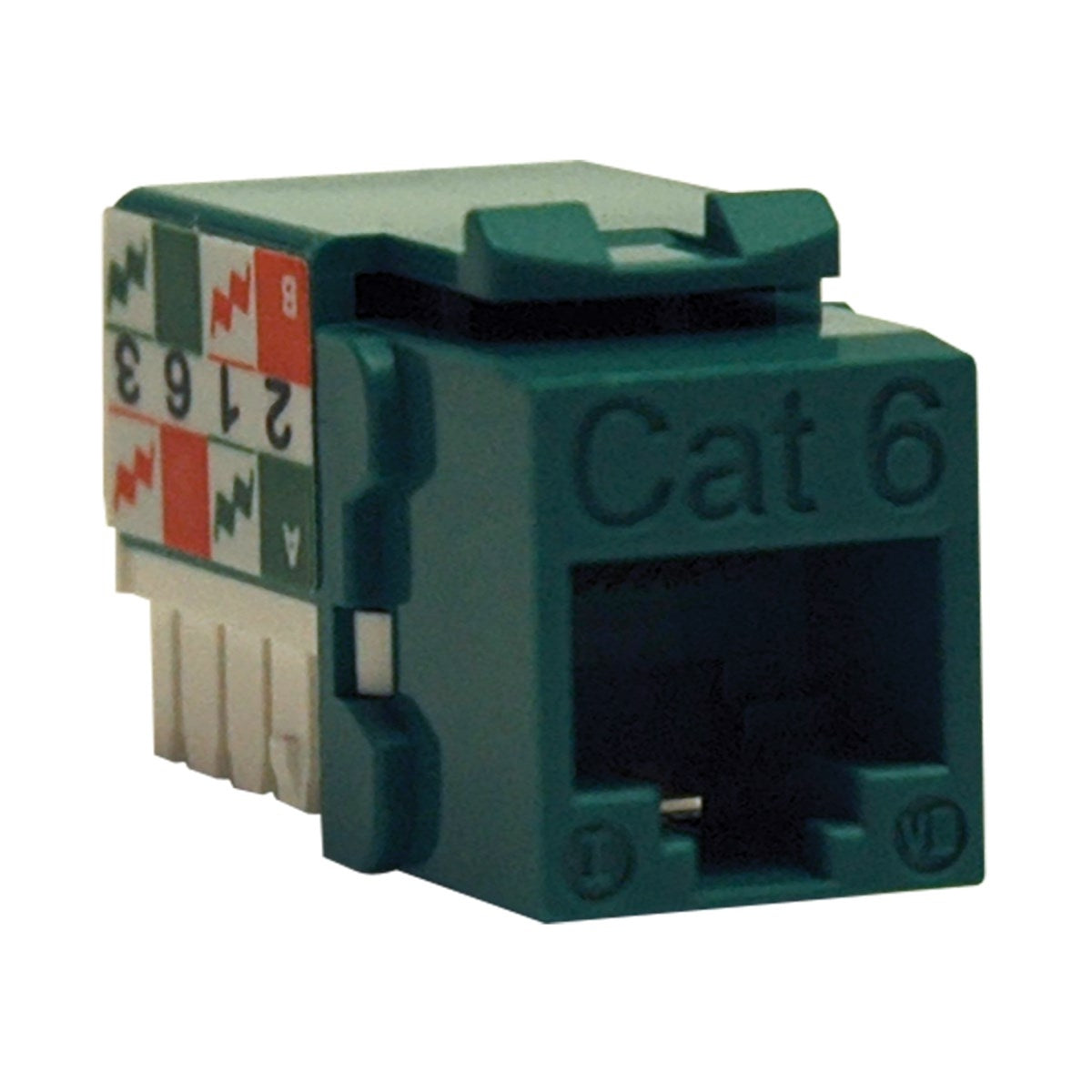 Conector Keystone Jack 110 Punchdown Cat6/Cat5E Verde .