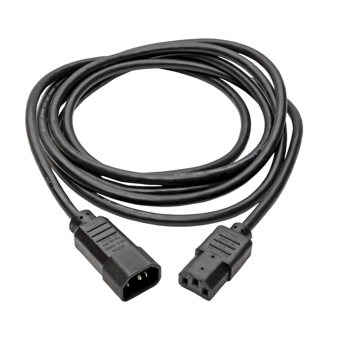 Cable De Extension Computadora Pc C14/C13 10A 18Awg 3.05M .