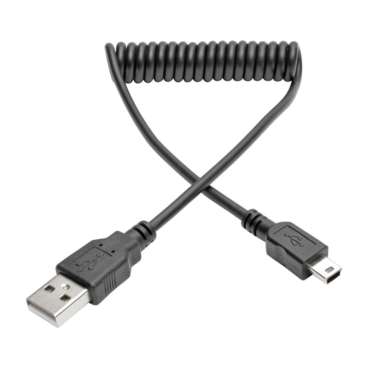 Cable Usb 2.0 A/Mini-B De Alta Velocidad Espiral M/M 1.83M