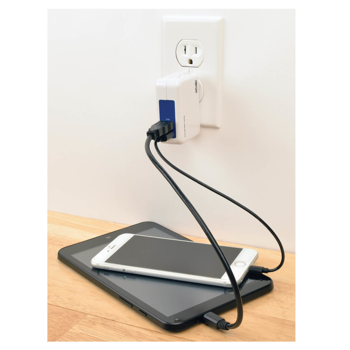 Cargador Usb De 2 Puertos Para Pared / Viaje 5V 3.4A / 17W