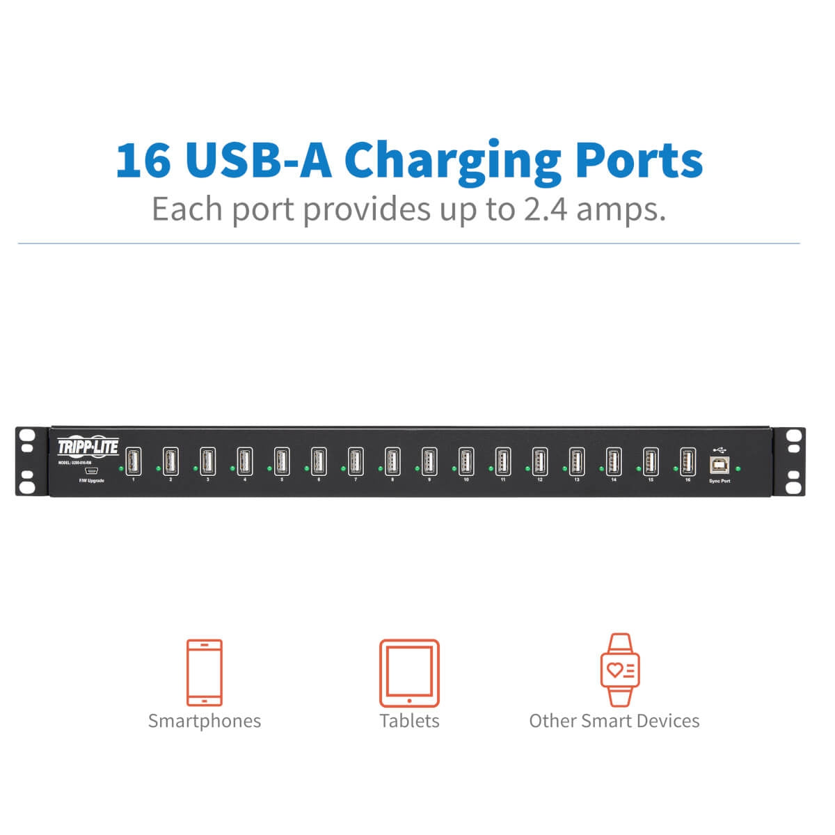 16-Port Usb Charging Station S Yncing Function 5V 40A 200W