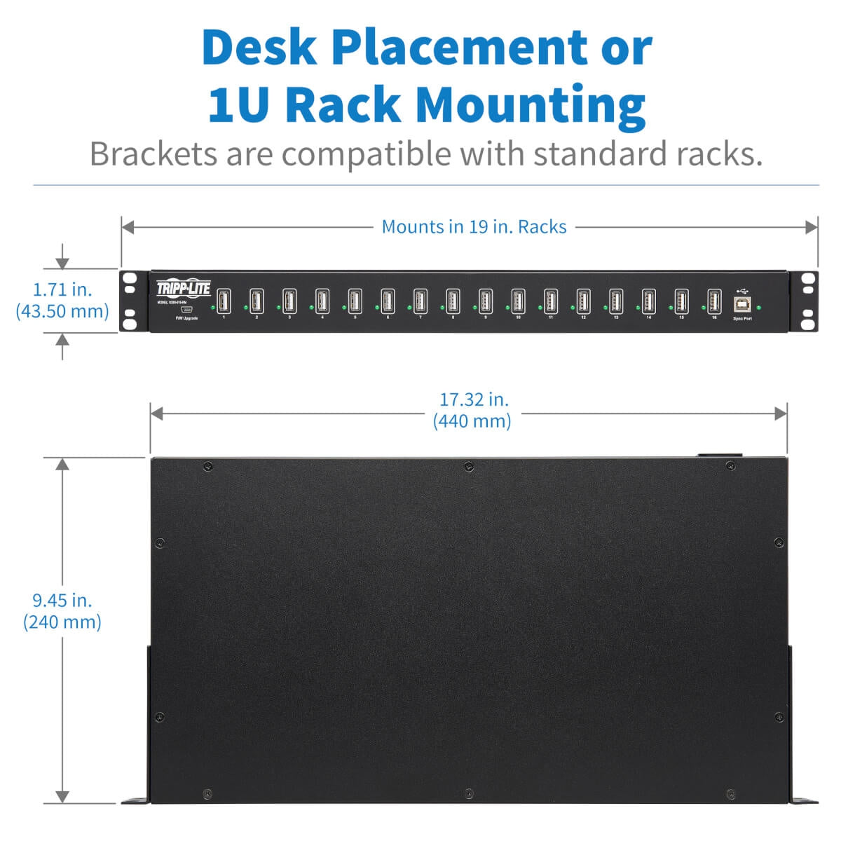 16-Port Usb Charging Station S Yncing Function 5V 40A 200W