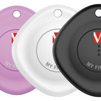 Localizador Verbatim My Finder Bluetooth 32132 Paquete Piezas Color Negro Blanco Y Purpura Sonido De Aviso Resistente Al Agua Polvo.