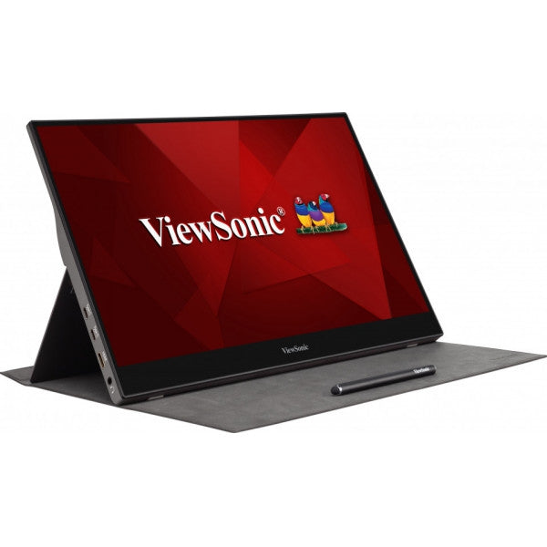 Monitor Led Viewsonic Portatil Touch  Td1655, Ips Capacitivo 15.6 Pulgadas,  Full Hd 1920 X 1080 ,  Negro , 2 Usb-C,  1 Mini Hdmi,  Bocina Integrada Y Lapiz Tactil Incluido