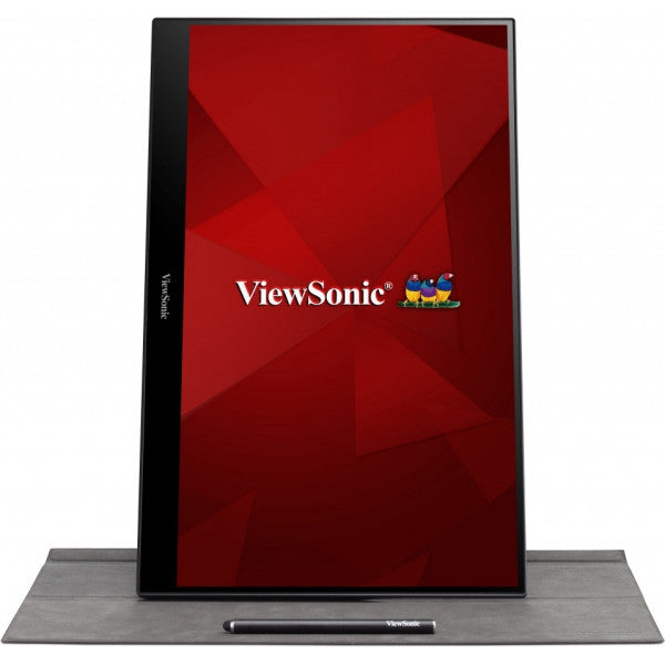 Monitor Led Viewsonic Portatil Touch  Td1655, Ips Capacitivo 15.6 Pulgadas,  Full Hd 1920 X 1080 ,  Negro , 2 Usb-C,  1 Mini Hdmi,  Bocina Integrada Y Lapiz Tactil Incluido