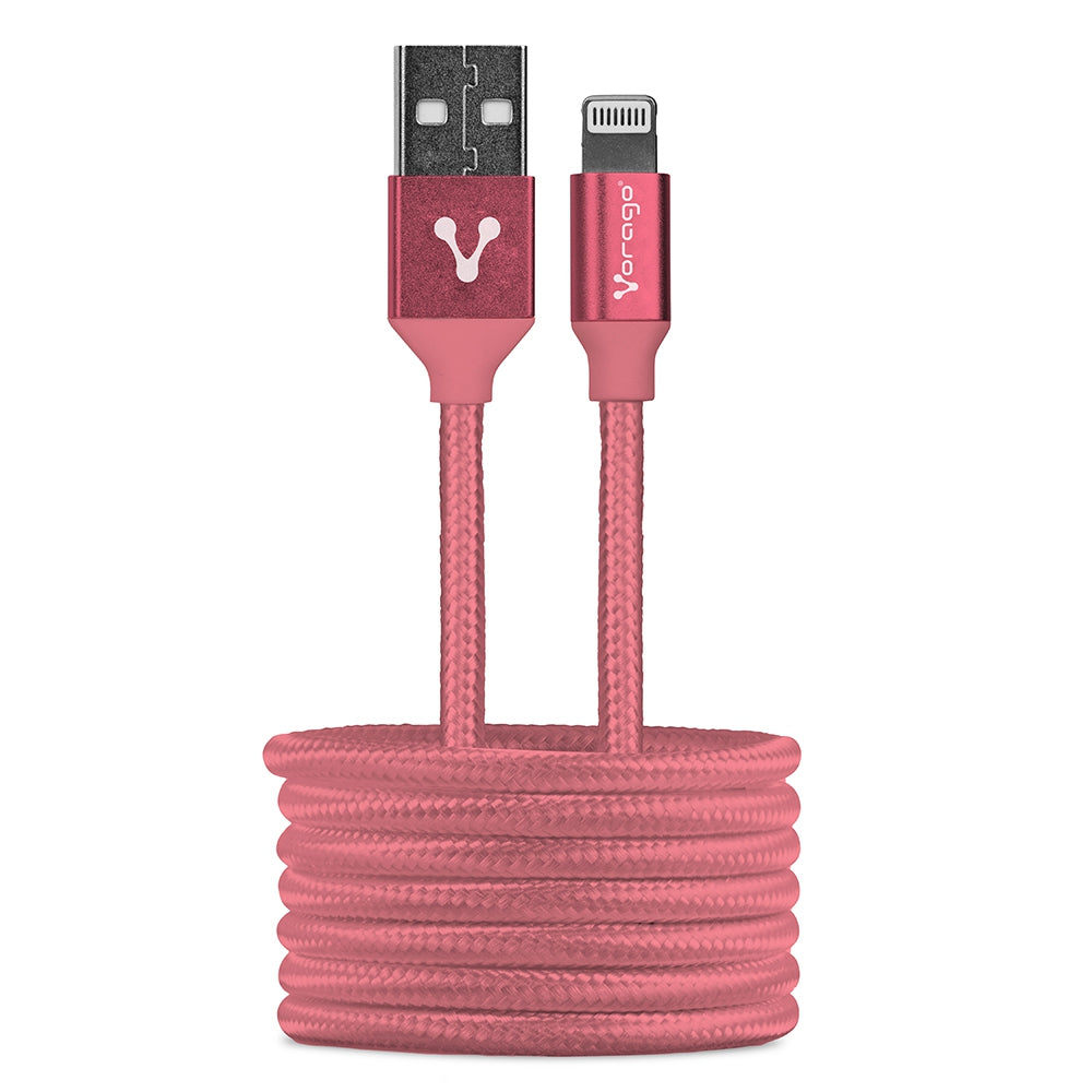 Cable Vorago Cab-119 Rosa Usb-A Pple Lightning 1 Metro Rosa Bolsa