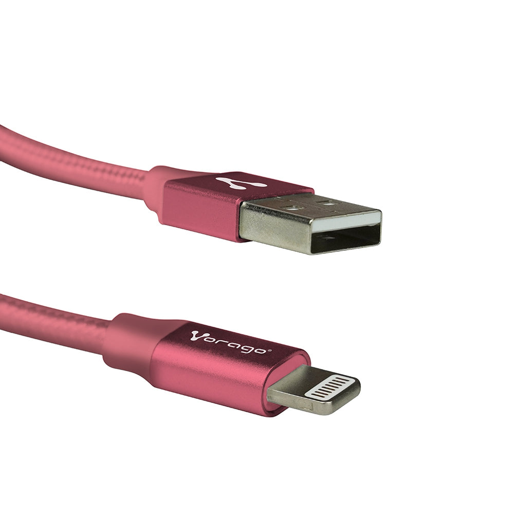 Cable Vorago Cab-119 Rosa Usb-A Pple Lightning 1 Metro Rosa Bolsa