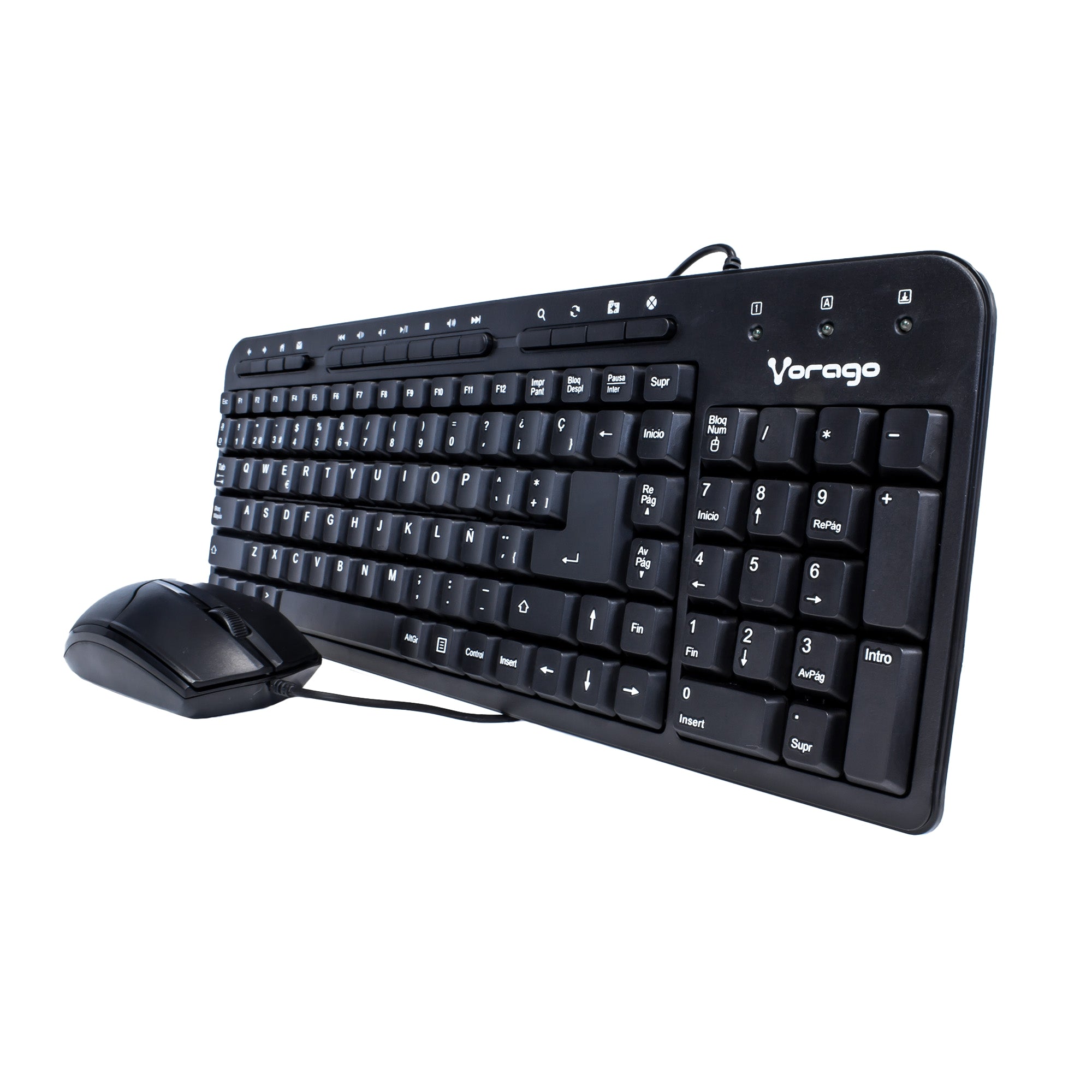 Kit Vorago Km-105 Teclado Y Mouse Alambrico Multimedia Usb