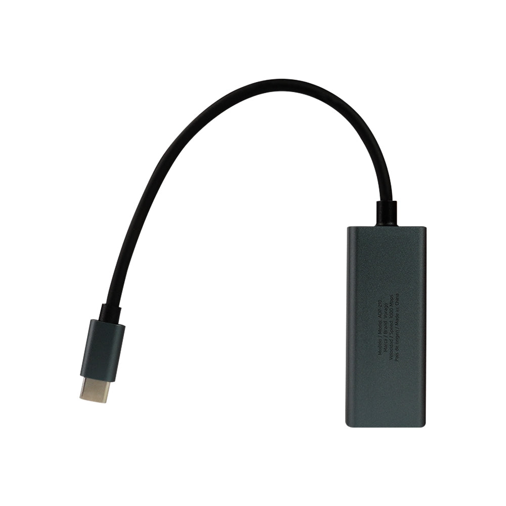 Adaptador Vorago Tipo C A Ethernet Rj45 1 Gbps Adp-210