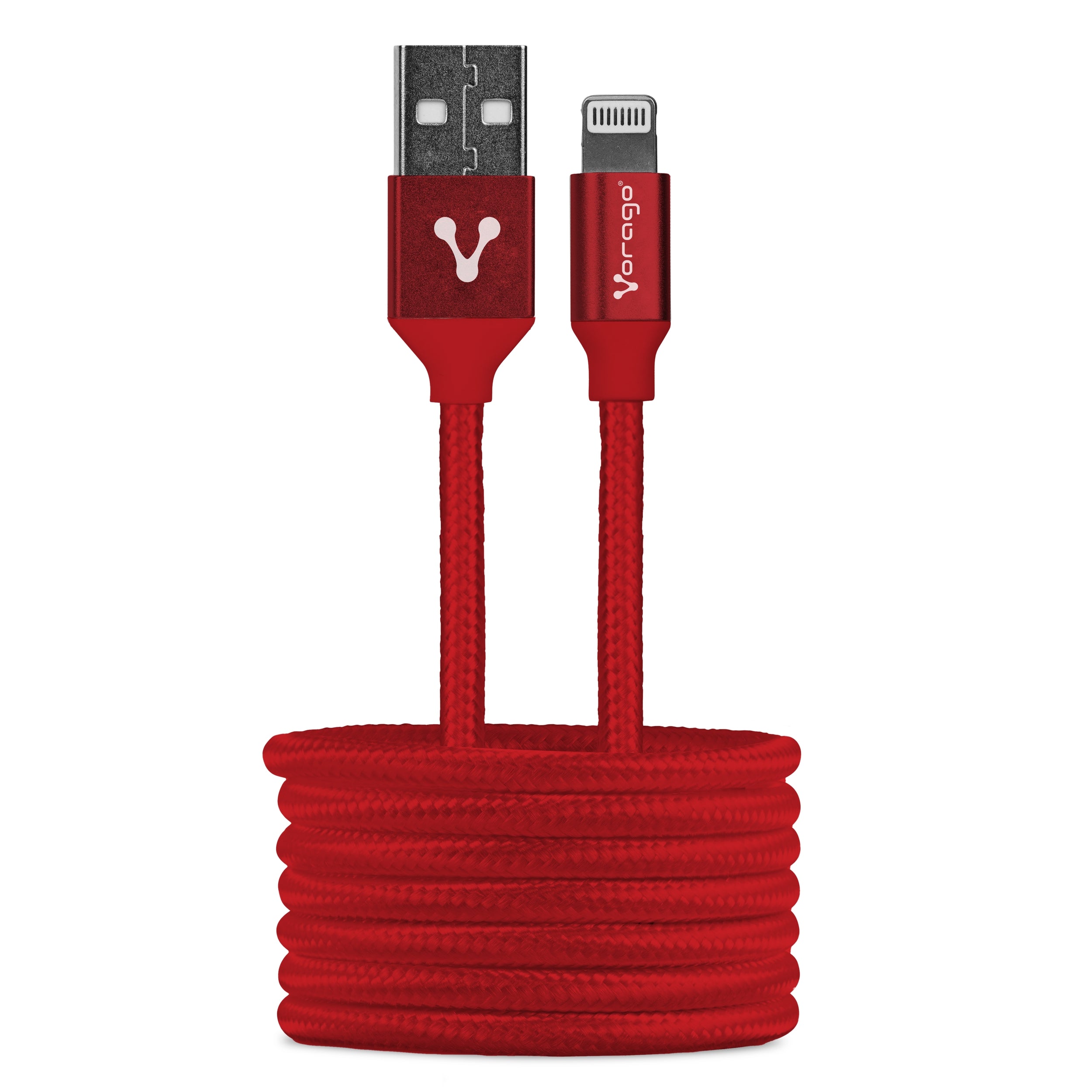 Cable Vorago Cab-119 Rojo Usb A Pple Lightning 1 Metro Rojo Bols.