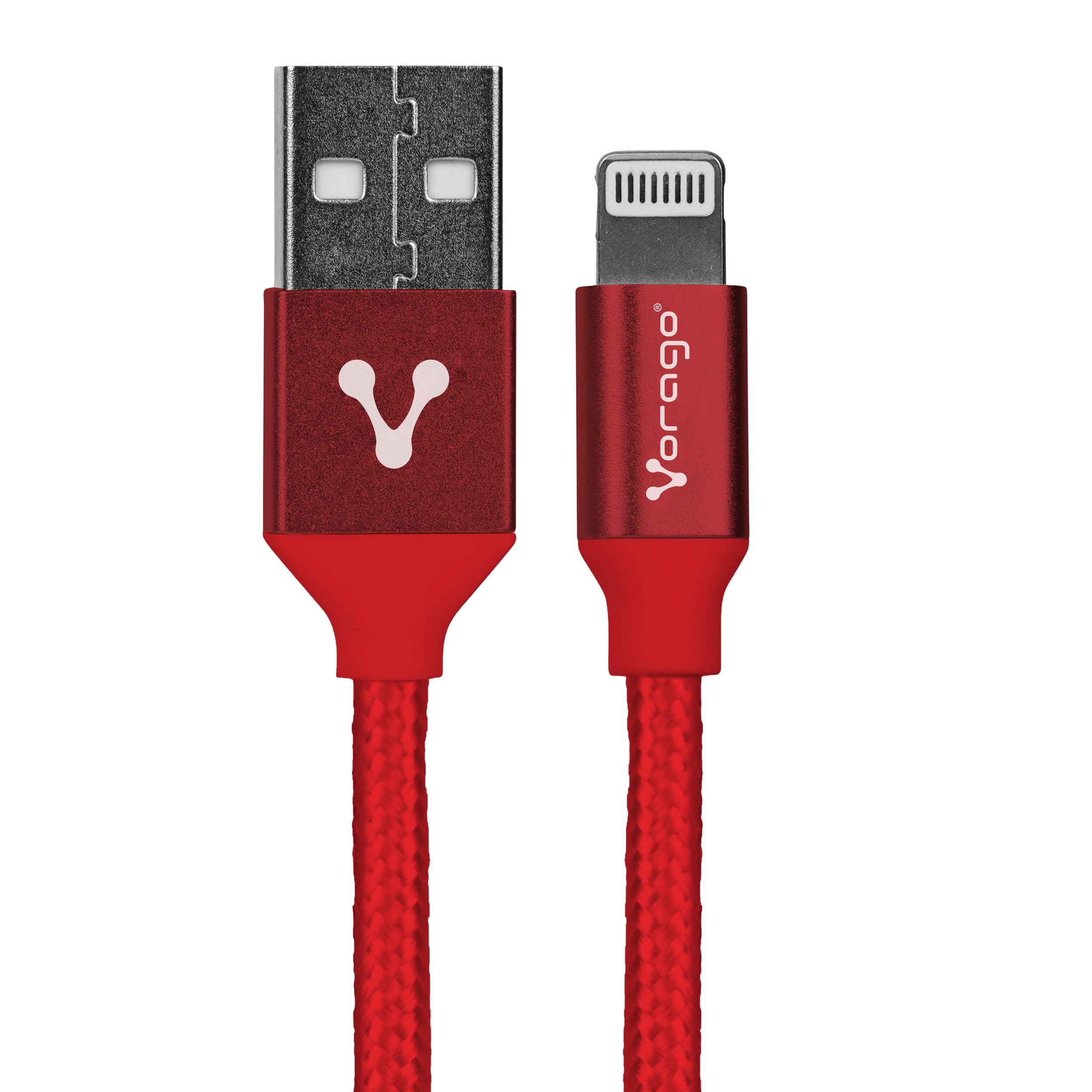 Cable Vorago Cab-119 Rojo Usb A Pple Lightning 1 Metro Rojo Bols.