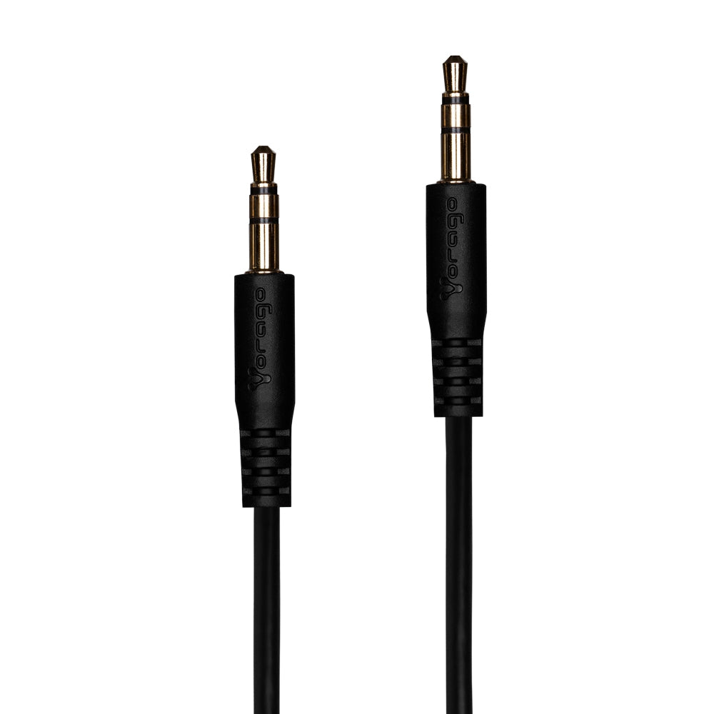 Cable Auxiliar Audio Vorago 3.5 Mm A 3.5 Mm Negro (Cab-A01B)