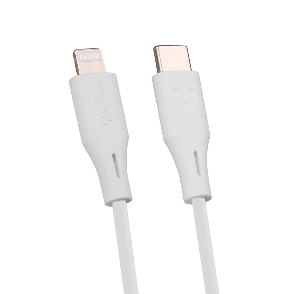 Cable Vorago Tipo C-  Lightning 20W 1 Metro Carga Rápida  Blanco (Cab-Cl01W)