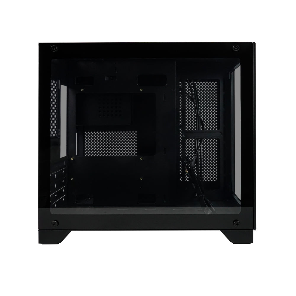 Gabinete Game Factor Csg570 Gamer Matx Fishtank Doble Cristal Usb 3.0 S/Fte Negro