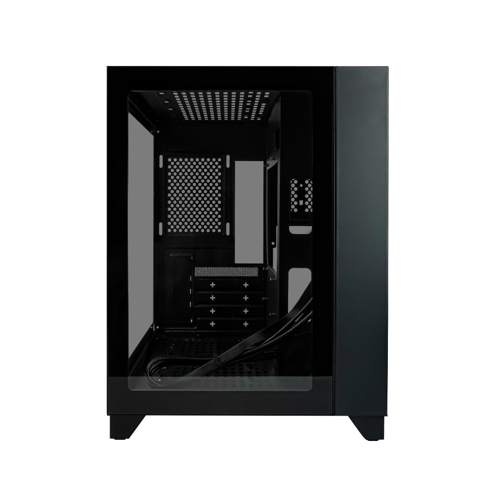 Gabinete Game Factor Csg570 Gamer Matx Fishtank Doble Cristal Usb 3.0 S/Fte Negro