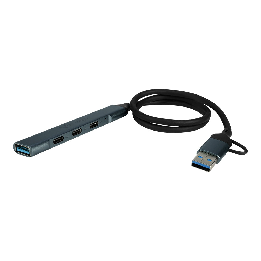 Concentrador Hub Vorago Slim/3 Tipoc+1 Usb3.0/Adaptador C Y Usb (Hu-205)