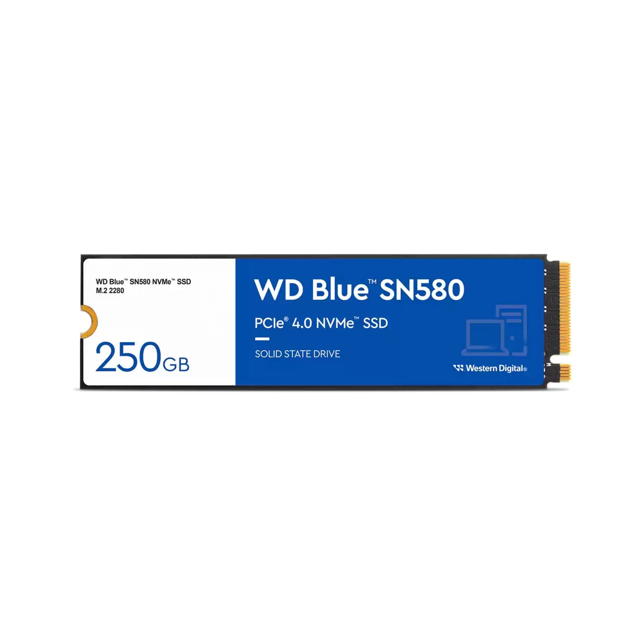 Unidad De Estado Solido Ssd Interno Wd Blue Sn580 2Tb M.2 2280 Nvme Pcie Gen4 Lect.4150Mbs Escrit.4150Mbs Tbw900 Pc Laptop Minipc Wds200T3B0E