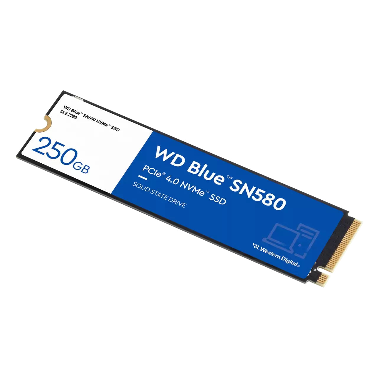 Unidad De Estado Solido Ssd Interno Wd Blue Sn580 2Tb M.2 2280 Nvme Pcie Gen4 Lect.4150Mbs Escrit.4150Mbs Tbw900 Pc Laptop Minipc Wds200T3B0E