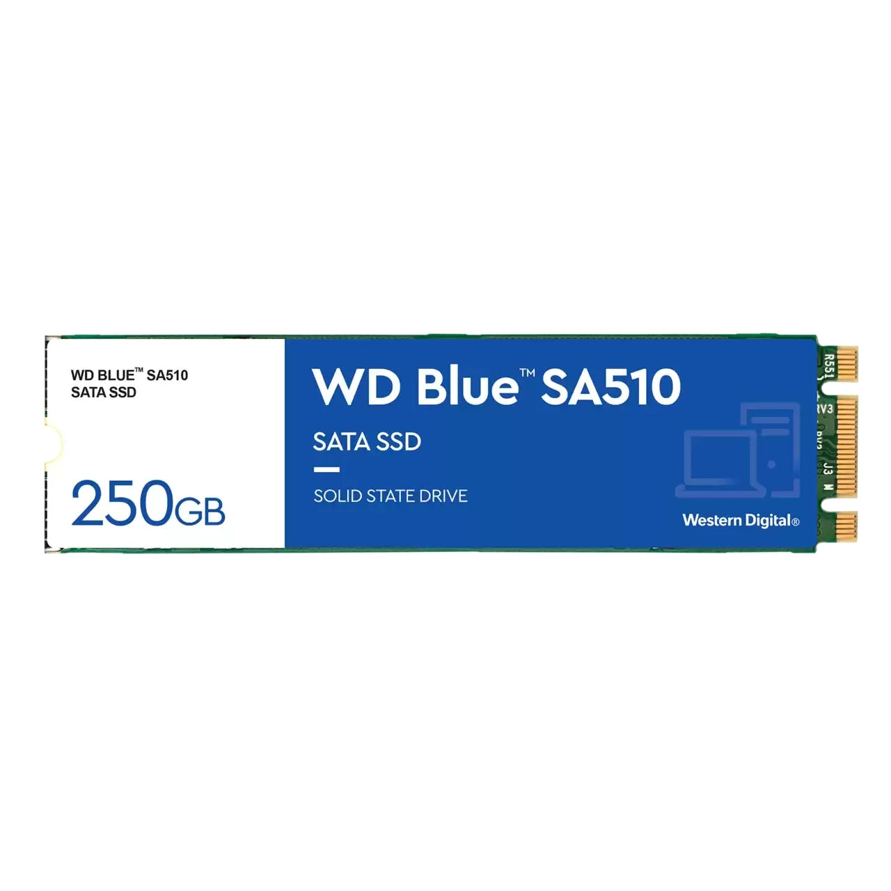 Unidad De Estado Solido Ssd Wd Blue M.2 2280 250Gb Sata 3Dnand 6Gb/S Lect 555Mb/S Escrit 440Mb/S