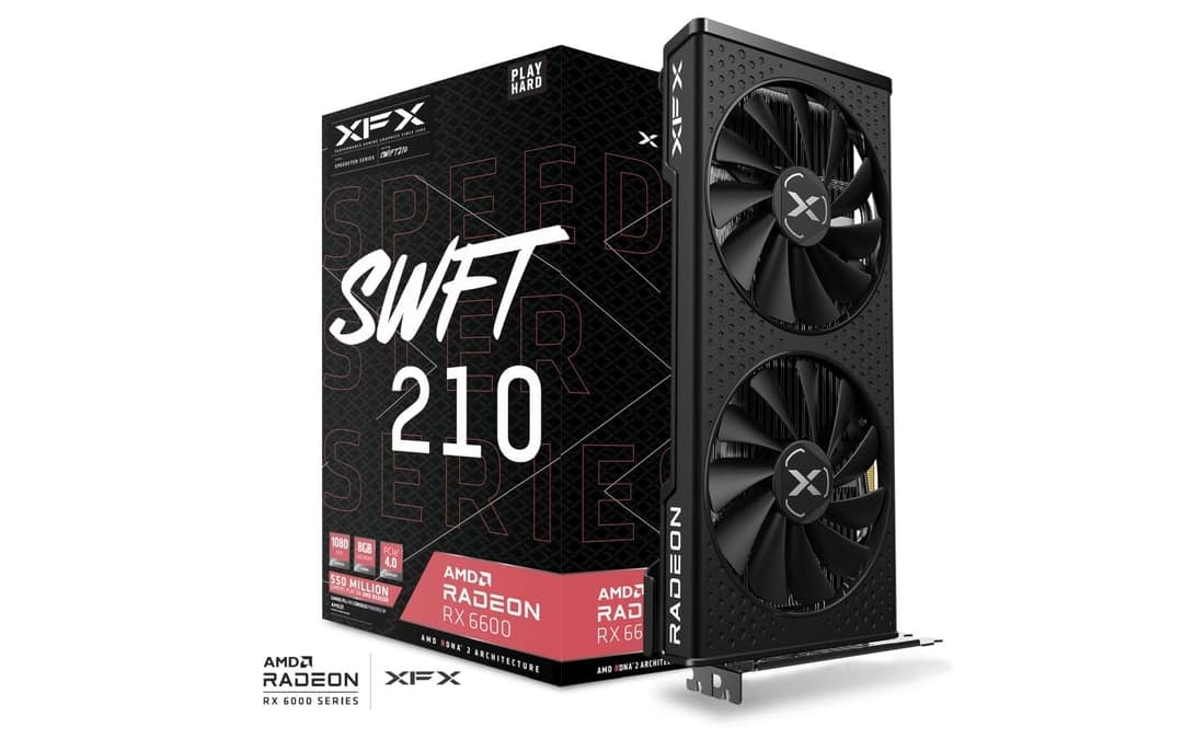 Tarjeta De Video Xfx Amd Radeon Rx 6600 Speedster Swft 210/ 8Gb/ Gddr6/ Pcie 4.0/128 Bit/Gama Media