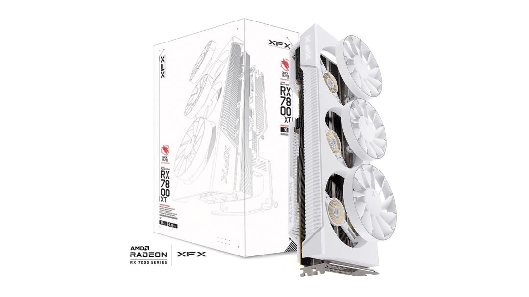 Tarjeta De Video Xfx Amd Radeon Rx 7800 Xt Magnetic Air White Quicksilver/ 16Gb/ Gddr6/ Pcie 4.0/256 Bit/Gama Alta