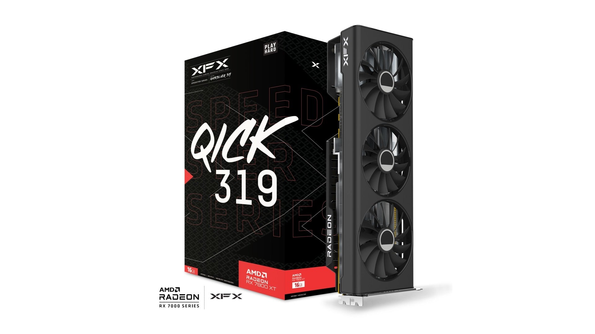 Tarjeta De Video Xfx Amd Radeon Rx 7800Xt Speedster Qick 319 Triple Fan / 16Gb/ Gddr6/ Pcie 4.0/256 Bit/Gama Alta