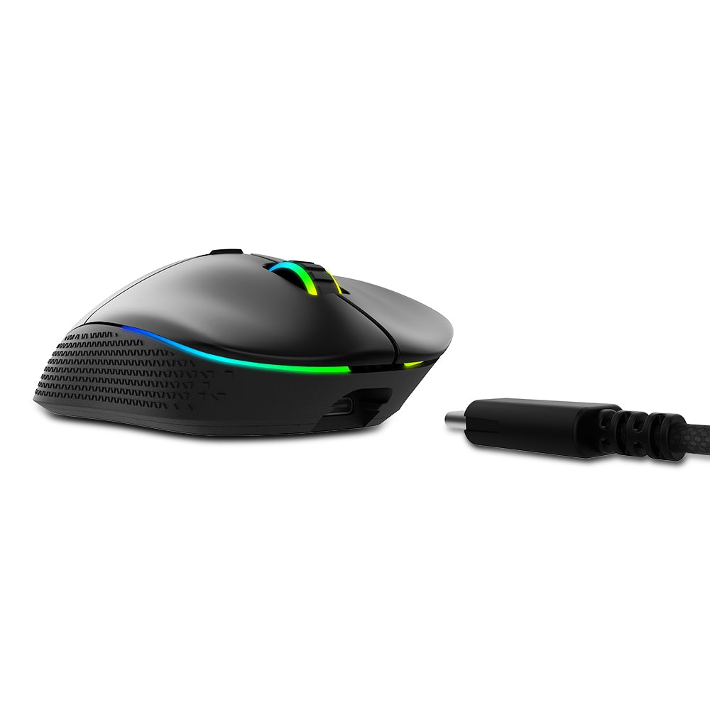 Mouse Xpg Alpha Wireless Gaming Conexión Inalámbrico 24G / Bluetooth 5.1 Cable. Interfaz Usb Tipo-C. Negro. Alphawl-Bkcww