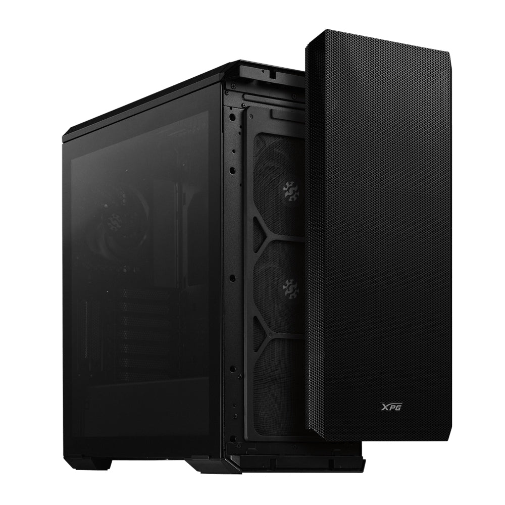 Gabinete Gaming Xpg Defender Gamer Media Torre. Panel Lateral Vidrio Templado. Tres Ventiladores Incluidos. Color Negro. Defender-Bkcww