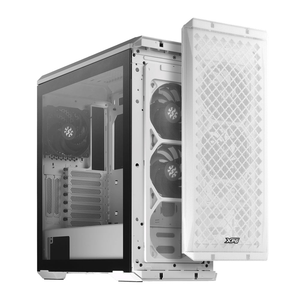 Gabinete Xpg Defender Gamer Media Torre. Panel Lateral Vidrio Templado. Filtro Polvo Extraible. Color Blanco. Defender-Whcww