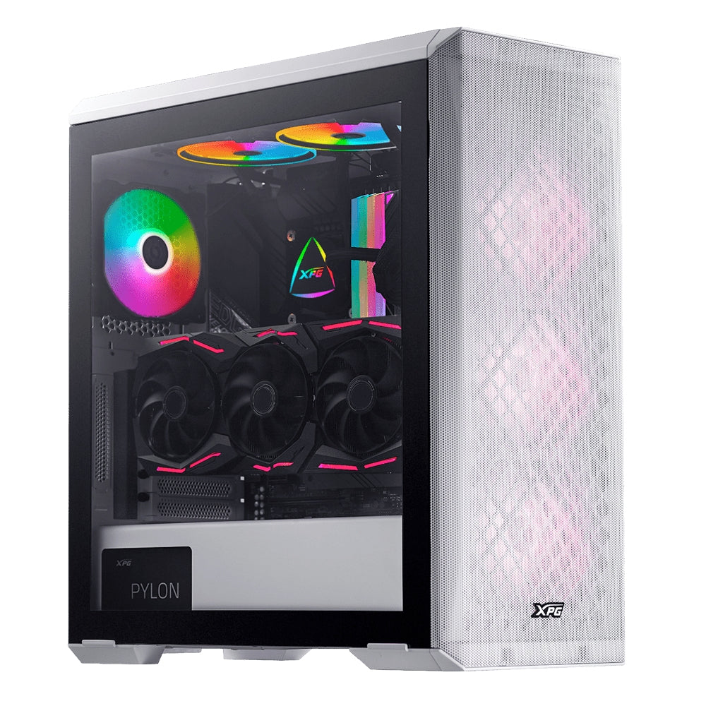 Gabinete Xpg Defender Gamer Media Torre. Panel Lateral Vidrio Templado. Filtro Polvo Extraible. Color Blanco. Defender-Whcww