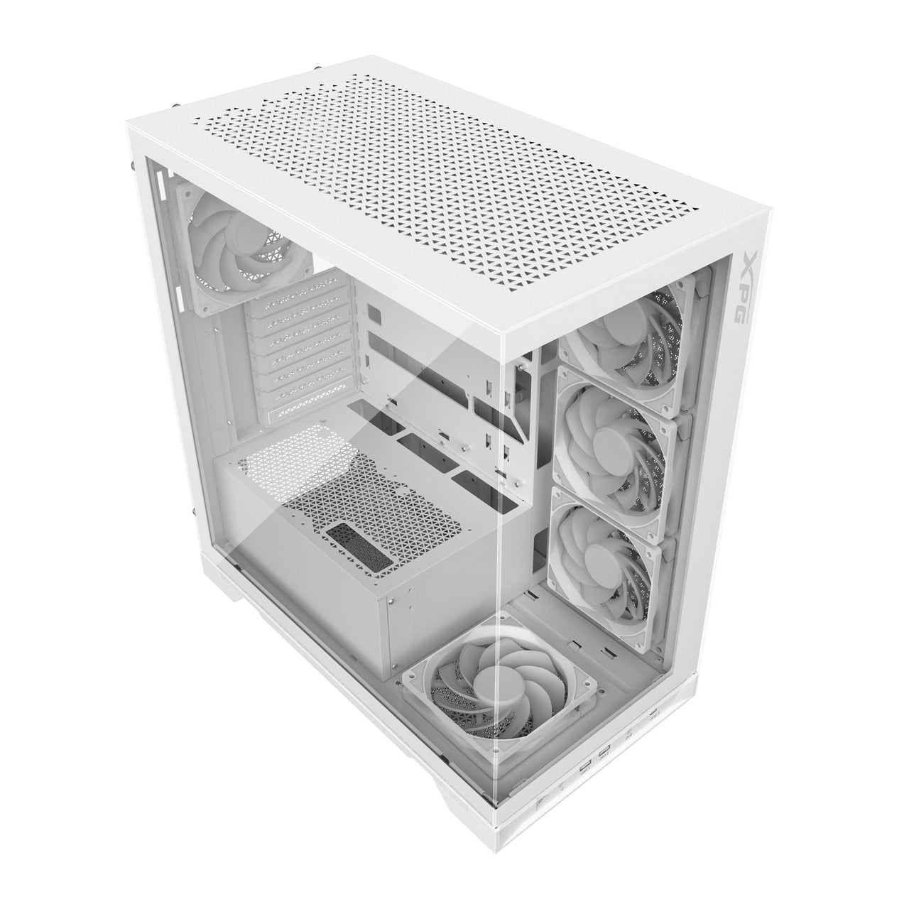 Gabinete Xpg Invader Gamer X. Media Torre (Atx Micro-Atx Y Mini-Itx) Paneles De Vidrio Templado. Ventiladores Incluidos. Invaderxmt-Whcww