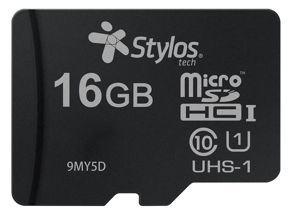 Memoria Stylos Micro Sd 16Gb Uhs1 S/ A  Aprueba De Golpes Negro