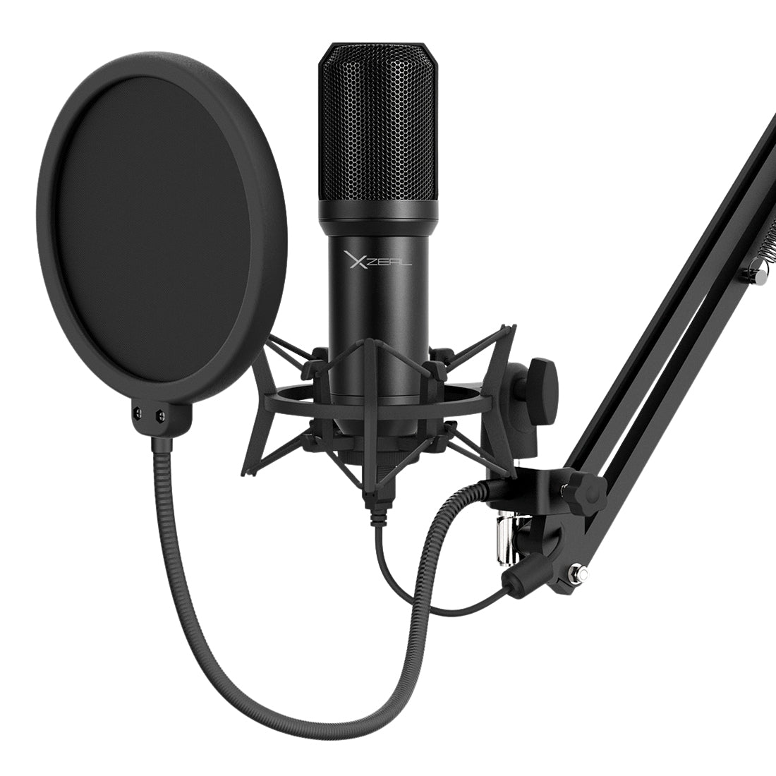 Xzeal Xz-260 Professional Microphone Kit /Anti-Pop/Usb/Black