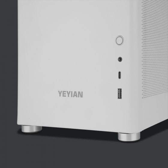 Gabinete Yeyian Gamer Hussar+ Blanco Ycm-Ashus-01 Atx Usb C Cris/Temp