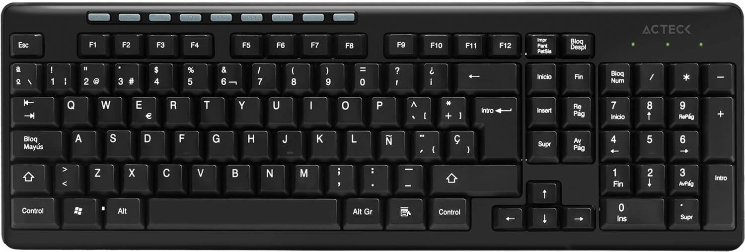 Teclado Acteck Ac-913973 Inalámbrico Negro