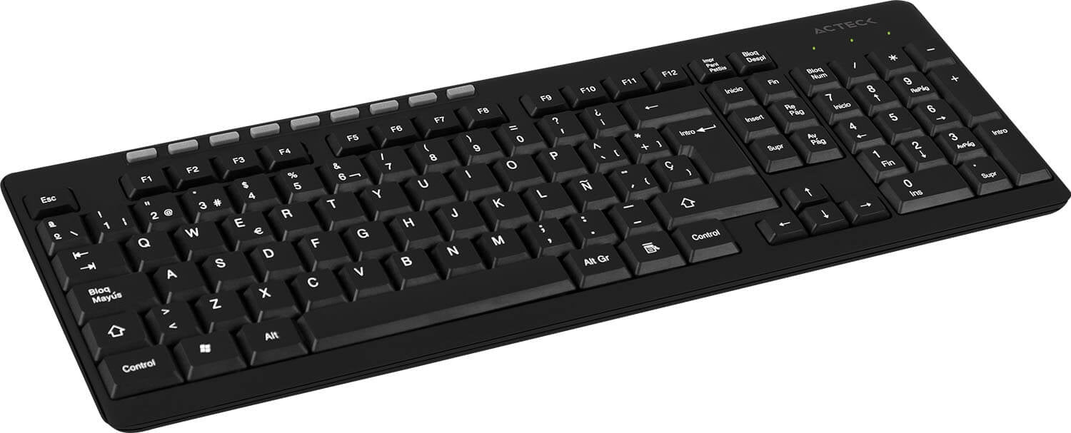 Teclado Acteck Ac-913973 Inalámbrico Negro