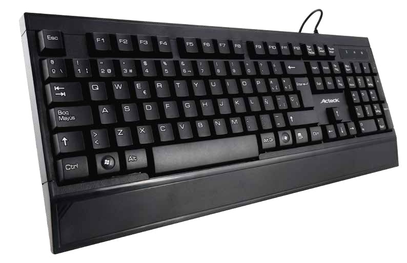 Teclado Acteck Ac-916608 Usb Qwerty Negro Pc/Server Alámbrico