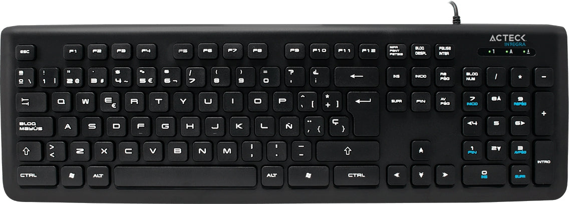 Teclado Acteck K400 Usb Qwerty Negro Universal Alámbrico