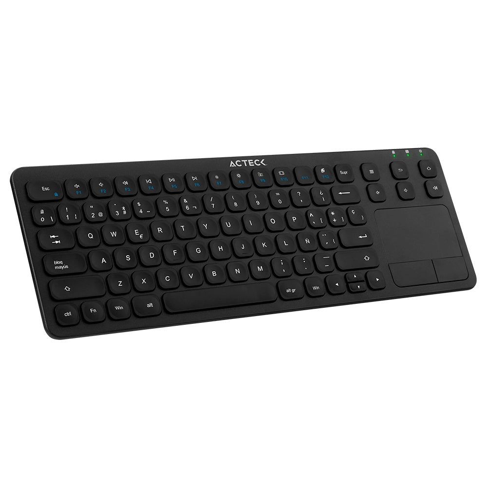 Teclado Inalámbrico Con Touchpad Acteck Mk410 Usb Qwerty Negro Universal