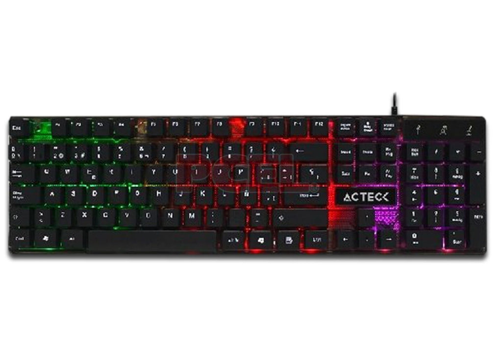 Teclado Gaming Acteck Aurean X Usb Estándar Negro Multicolor