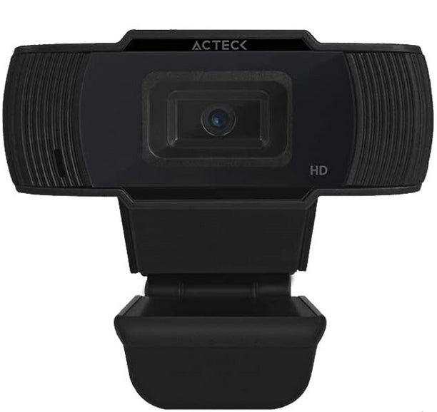 Cámara Web Acteck Wm20 Webcam Usb 2.0-Jack 3.5 Mm Windows-Mac Os-Linux Hd 720P Gc154 Micrófono Externo Negra Haptos Cw210