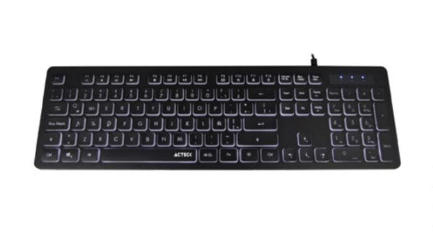 Teclado Alámbrico Iluminado Acteck Ts425 Usb Español Negro