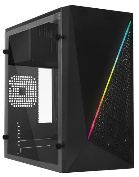 Gabinete Acteck Kioto Gc460 Rgb Essential Micro-Atx Mini-Itx Negro 500 W