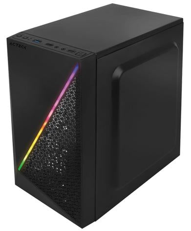 Gabinete Acteck Kioto Gc460 Rgb Essential Micro-Atx Mini-Itx Negro 500 W