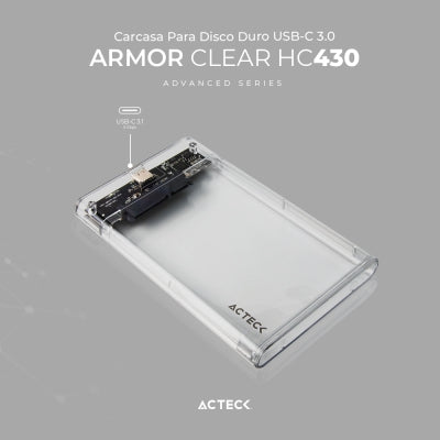 Carcasa Para Disco Duro Acteck Hc430 Usb 3.0 Armor Clear