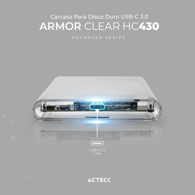 Carcasa Para Disco Duro Acteck Hc430 Usb 3.0 Armor Clear