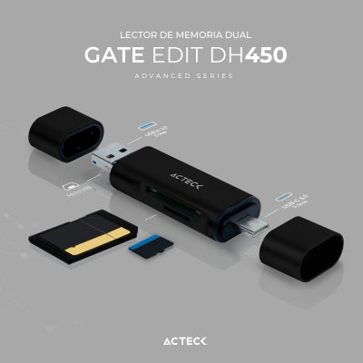 Lector Usb A/ C/ Microusb Acteck Dh450 A/Usb C/Microusb Gate Edit