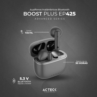 Audífonos Acteck Ep425 Inalámbricos Bluetooth Ear Boost Plus Esential Series