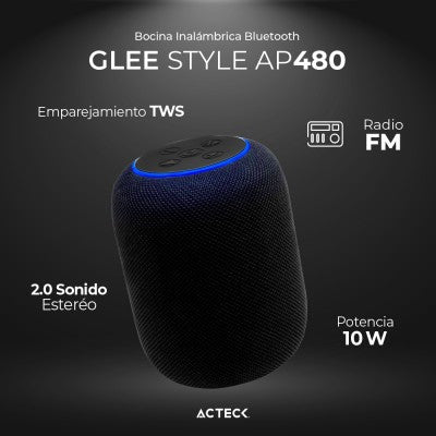 Bocina Acteck Ap480 Inalámbrica Bluetooth Glee Style Advanced Series